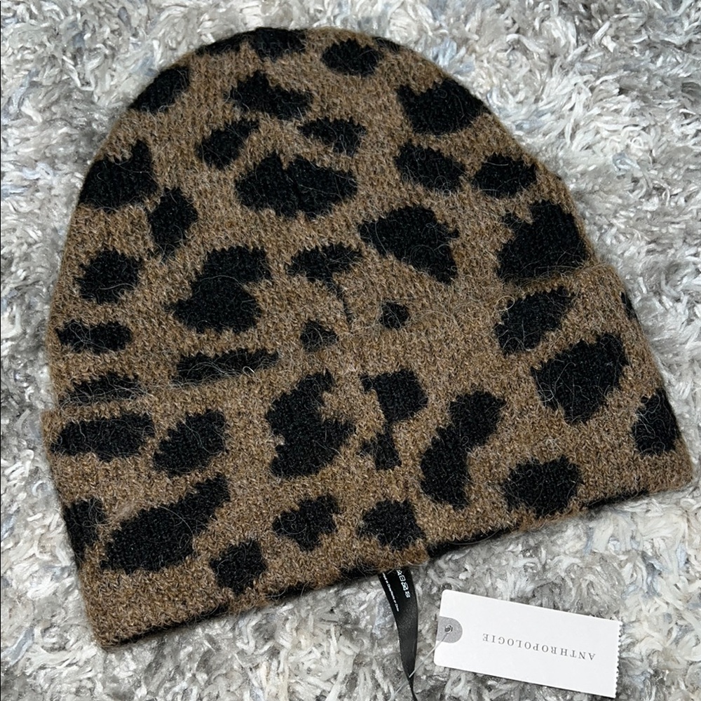 Anthropologie Animal Print Knit Hat - Picture 2 of 4